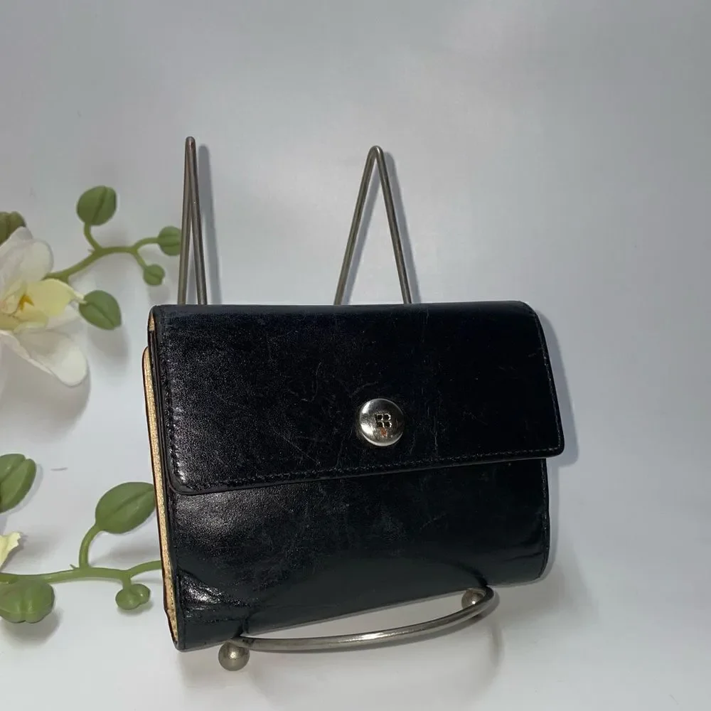 Vintage Kate Spade Leather Compact Wallet Black